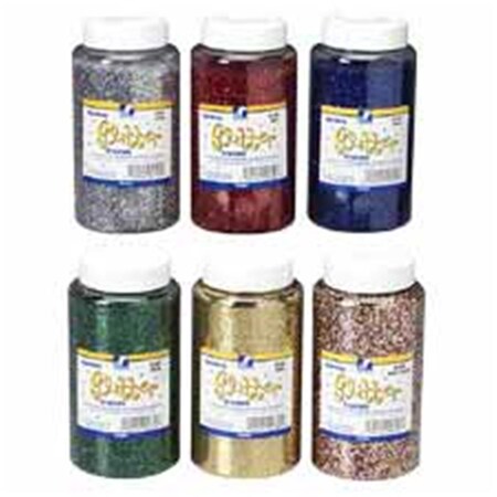 Pacon Sparkling Crystals Glitter- 16 Oz- Silver PAC91710